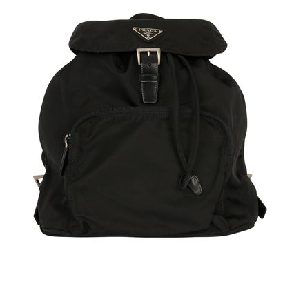 Vintage Backpack, &pound;450, Handbags, Black, Leather/Nylon (Polymer), Front view